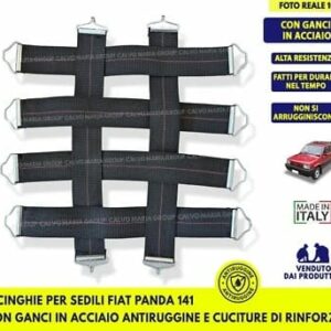 Kit 6 Fasce Elastiche Sedili Fiat Panda 141 / 141A (1986–2003) – Ganci Acciaio Antiruggine – Made in Italy