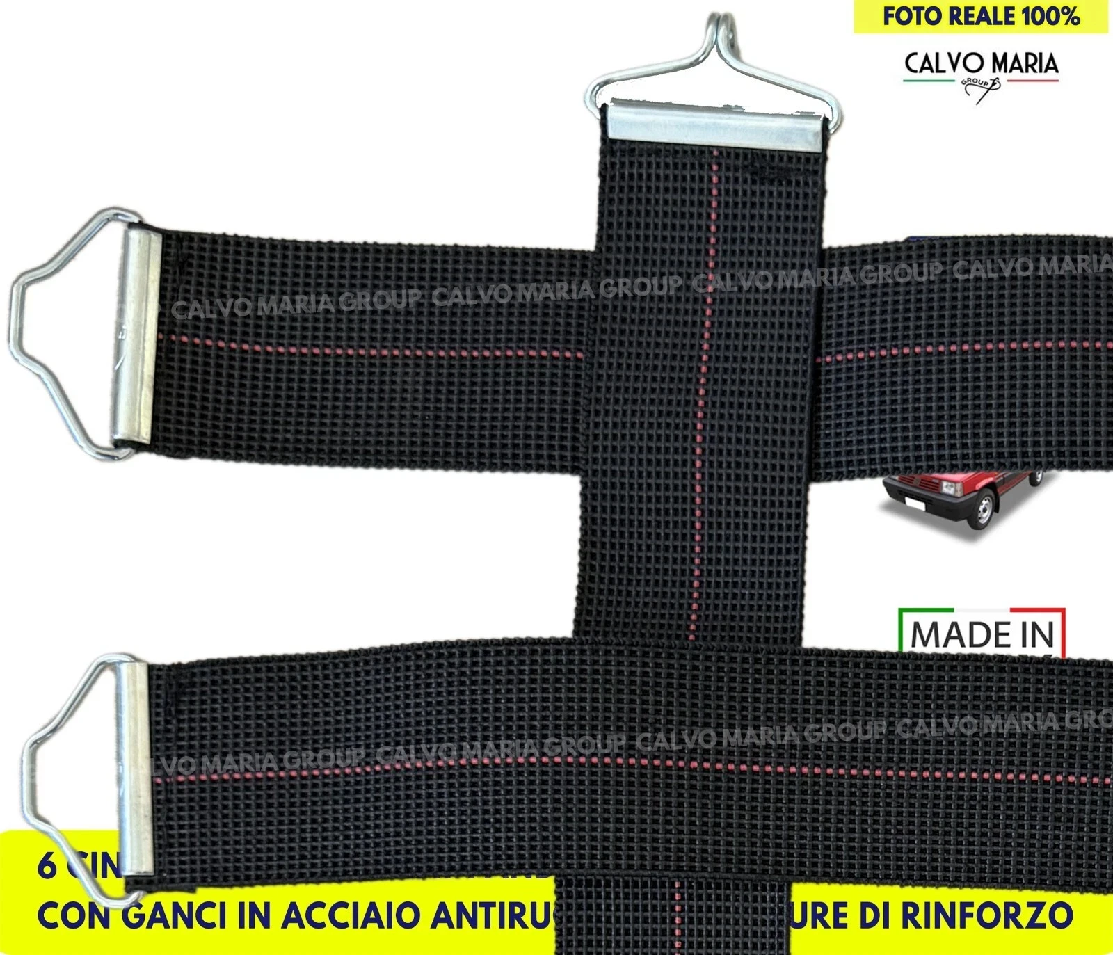 Coprisedili Panda 141 Kit Fasce Elastiche Per Sedili Fiat Panda (1986-2003) - 12 Pezzi AK339-2 Sedile Fiat Panda