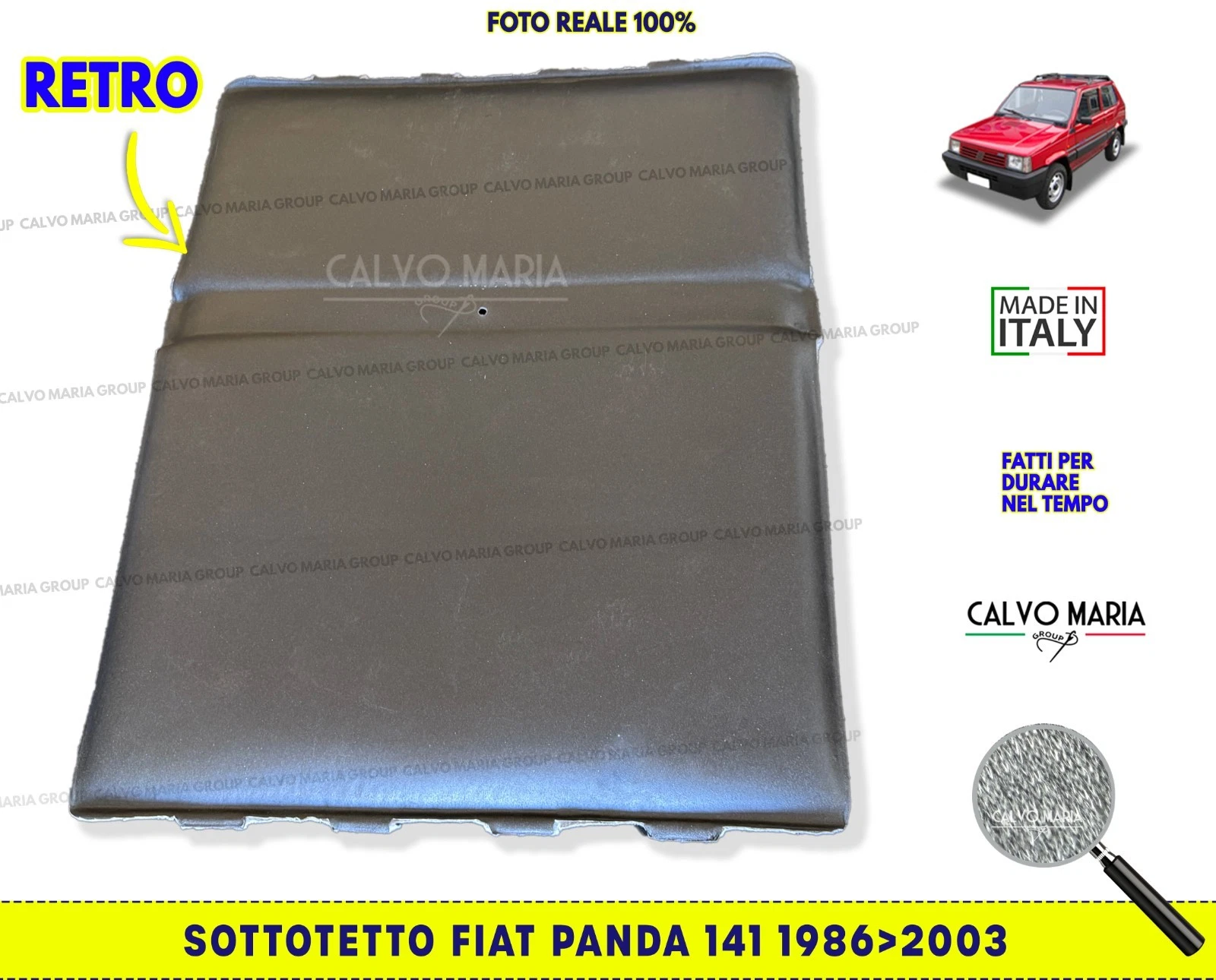 Sottotetto Cielo Abitacolo Fiat Panda 141 (1986–2003) | Compatibile con Tutti i Modelli | Made in Italy - immagine 2