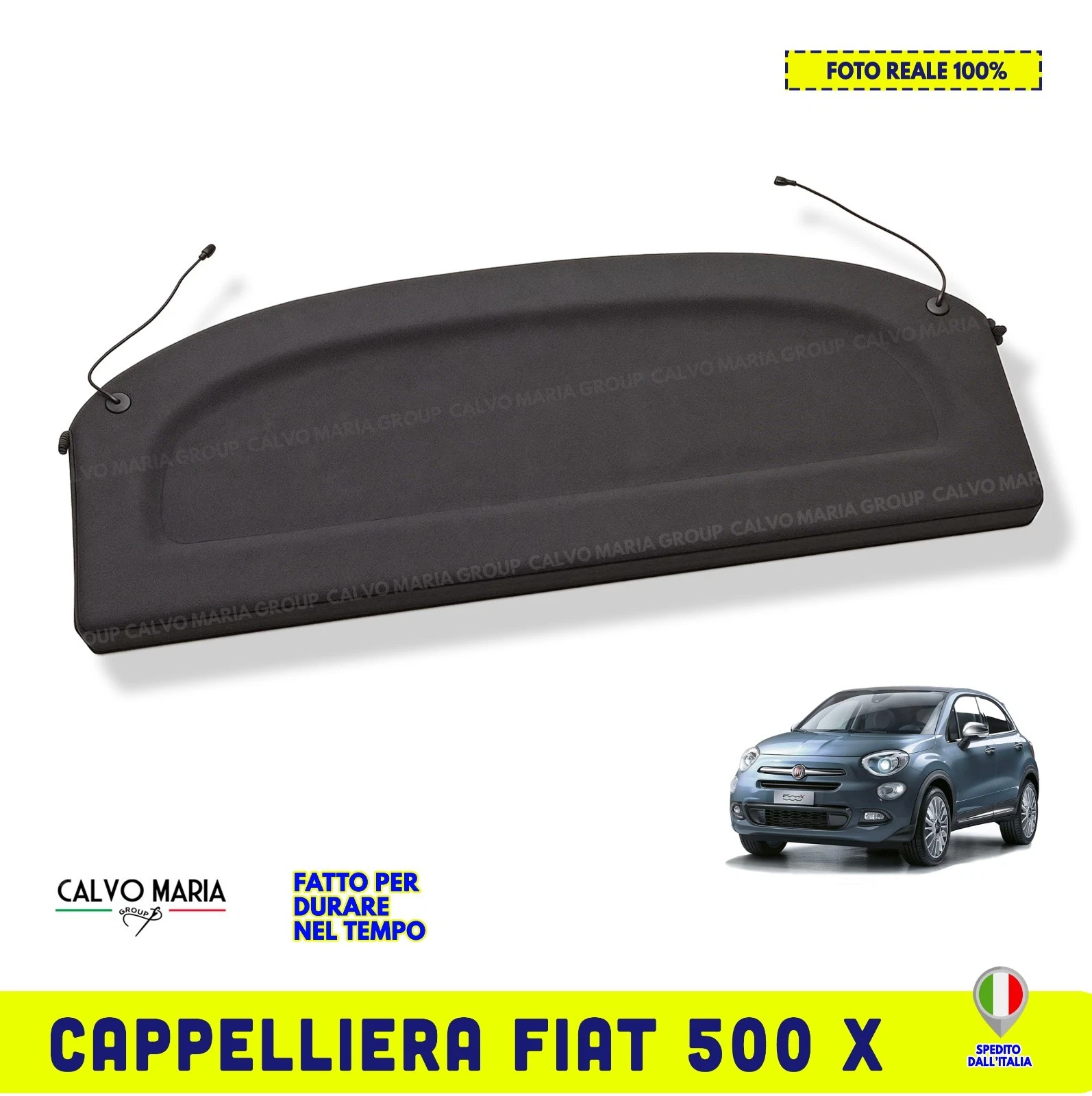 Mensola Cappelliera Copribagaglio Fiat 500X con Tiranti Inclusi | Resistente e Originale - immagine 2