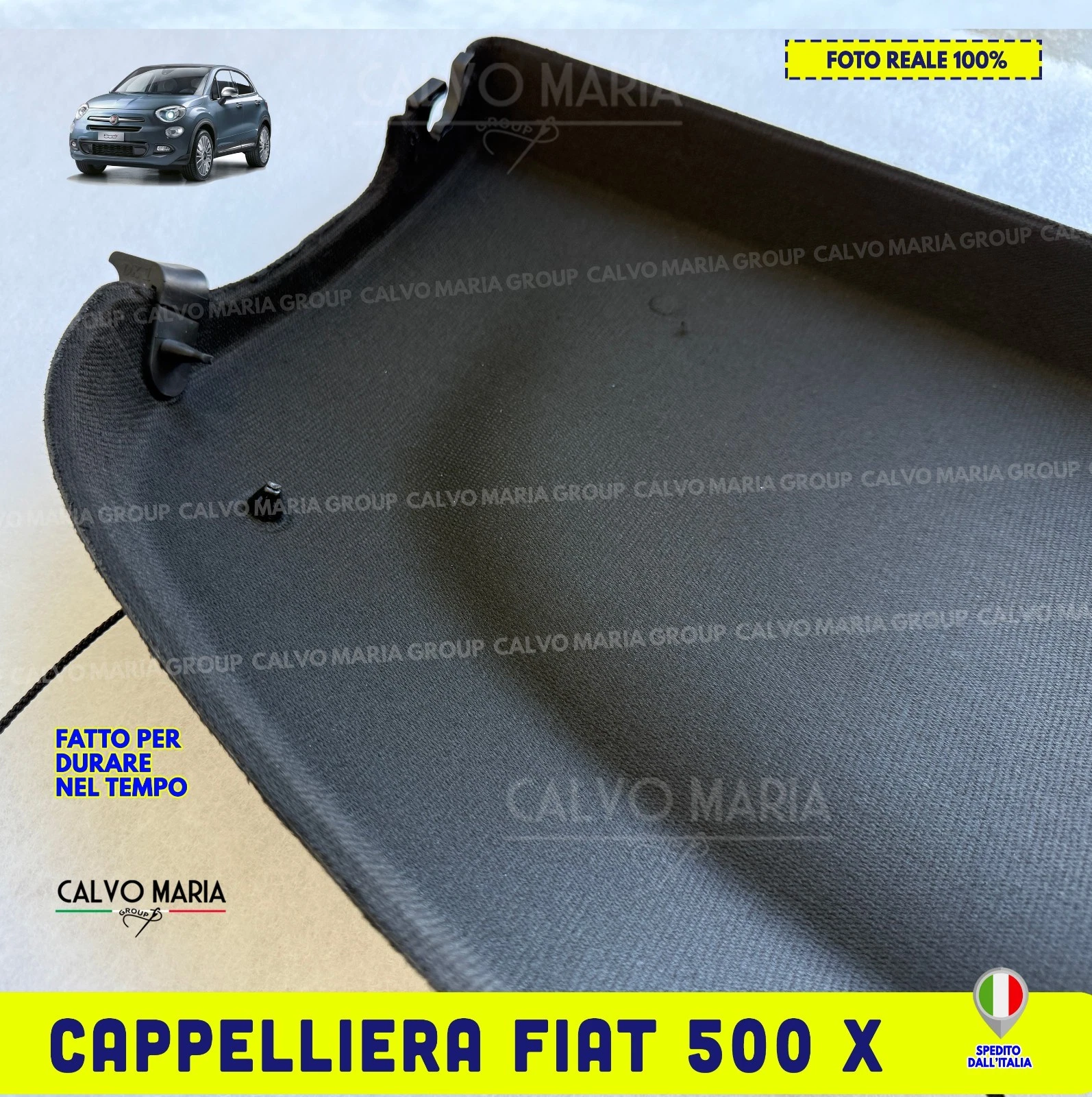 Mensola Cappelliera Copribagaglio Fiat 500X con Tiranti Inclusi | Resistente e Originale - immagine 5