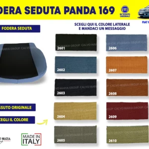 Fodera Seduta Anteriore Fiat Panda 169 (2003–2012) | Tessuto Originale Fiat | Made in Italy