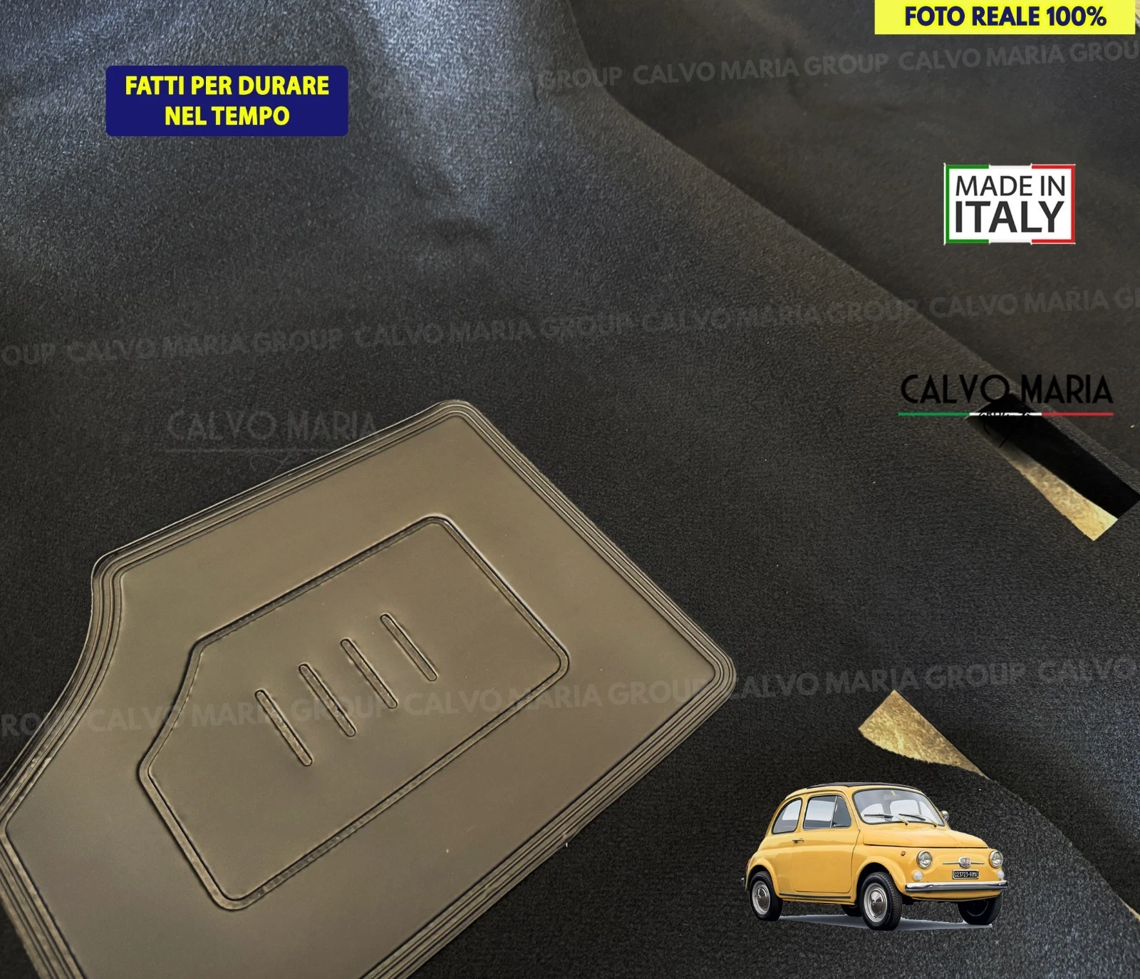 Moquette Pavimento Nuova per Fiat 500 d’Epoca (1957-1976) | Made in Italy | Resistente - immagine 3