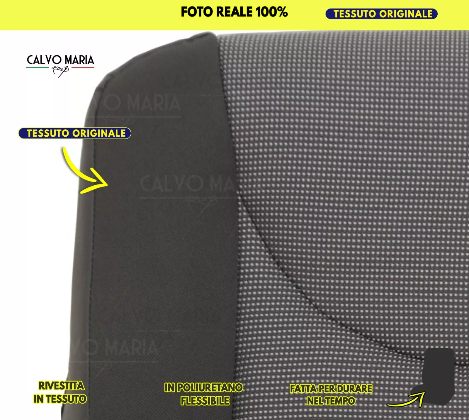 Imbottitura Seduta Anteriore Peugeot Expert Rivestita Tessuto Originale | Poliuretano Resistente - immagine 2