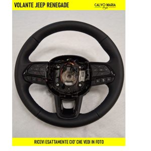 Volante Jeep Renegade 2014-2024 in Pelle Nero – Usato con Comandi Radio e Cruise Control