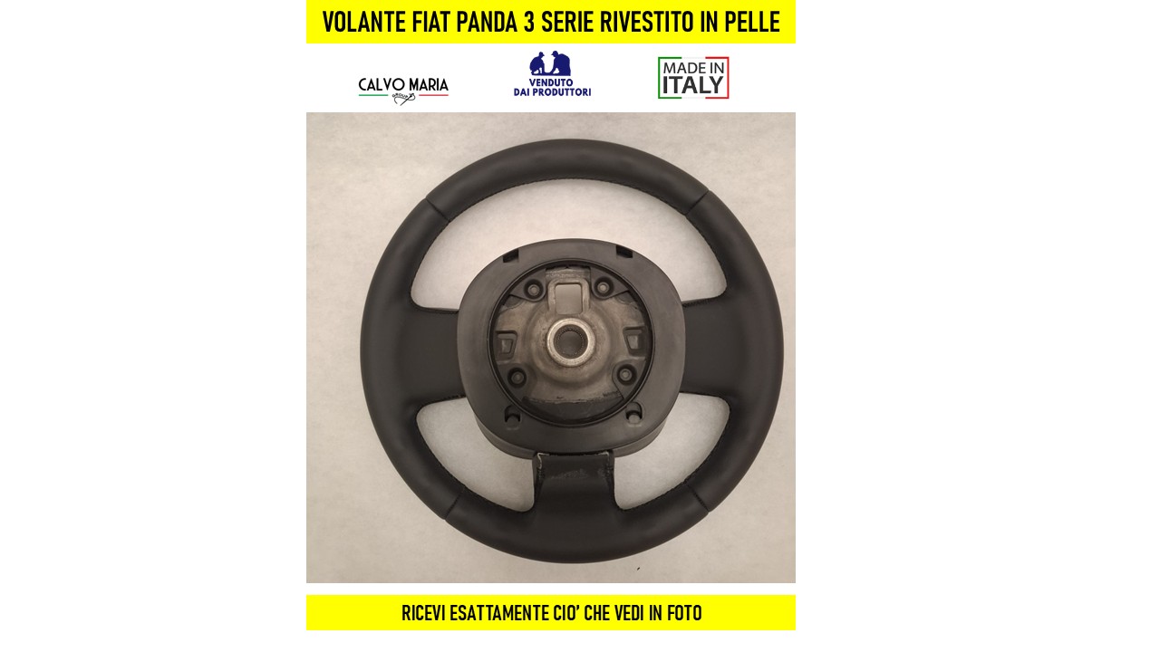 Volante Fiat Panda 3ª Serie 2012 in pelle – Originale - immagine 2
