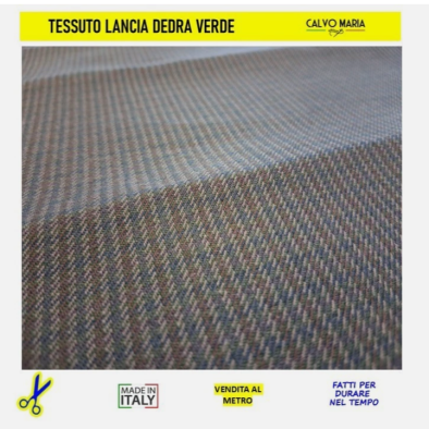 Tessuto originale Lancia Dedra verde 95x140 cm pezzo unico per restauro interni