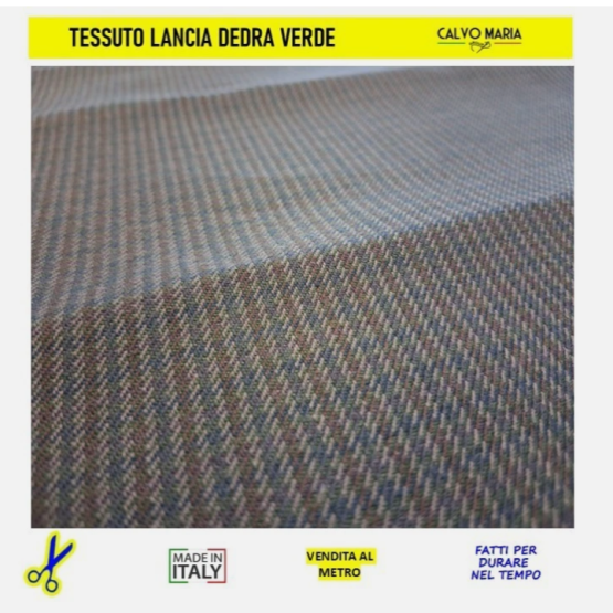 Tessuto originale Lancia Dedra verde 95x140 cm pezzo unico per restauro interni