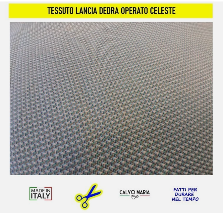 Tessuto Originale Lancia Dedra Operato Celeste 100x140 cm Tappezzeria Restauro - immagine 2
