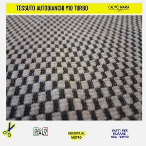 Tessuto Originale Autobianchi Y10 Turbo Optical Nero 103x136 cm Pezzo Unico
