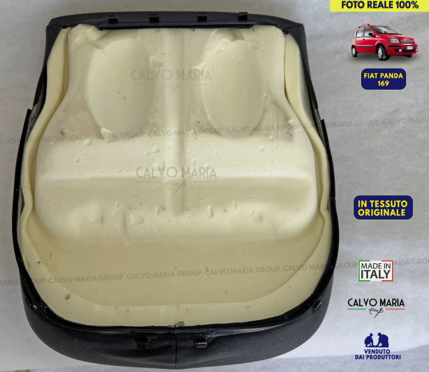 Kit 8 Pezzi Imbottiture Sedili + Fodere Tessuto Originale Fiat Panda 169 (2003-2012) - immagine 7