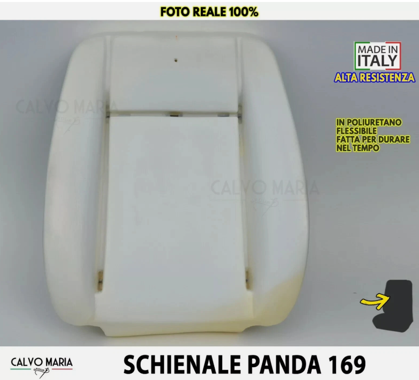 Kit 8 Pezzi Imbottiture Sedili + Fodere Tessuto Originale Fiat Panda 169 (2003-2012) - immagine 8