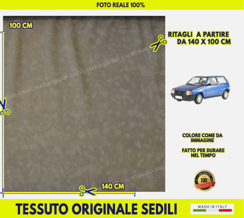 Tessuto Originale Sedili Fiat Uno / Mistral al Metro | Stoffa Tappezzeria Auto - immagine 2