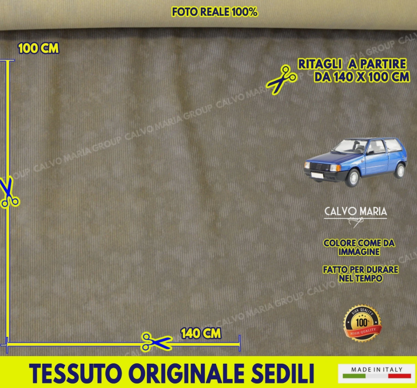 Tessuto originale per sedili Fiat Uno Mistral al metro Made in Italy